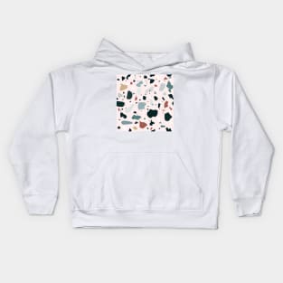 Marble Light Pink Pattern Kids Hoodie